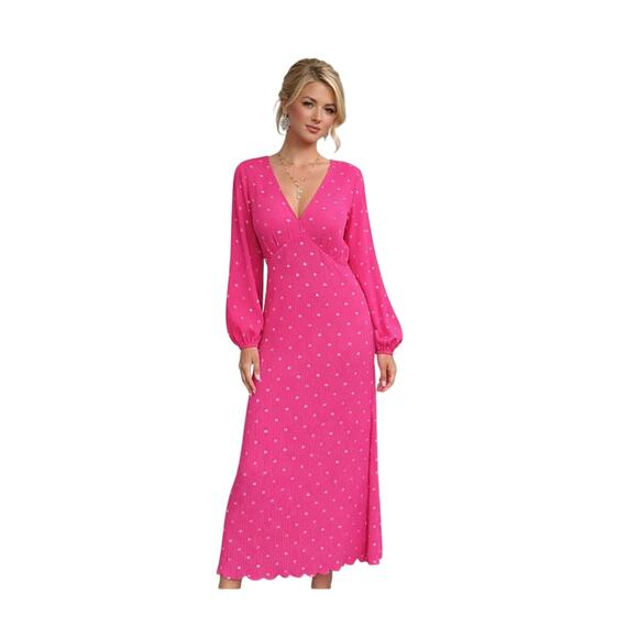 Never Fully Dressed Dresses & Skirts - NWT Never Fully Dressed Pink Plisse Emma Dress - Size 20